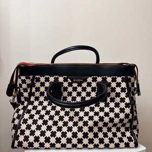 Spartina 449 Black and Cream Women's Overnight Bag